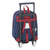 Mochila Escolar con Ruedas 805 Levante U.D. Azul Rojo Grana