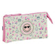 Portatodo Smiley Stay Happy Blanco Rosa