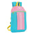 Mochila Infantil Benetton Color Block Amarillo Rosa Turquesa