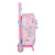 Mochila Escolar con Ruedas 805 Glow Lab Best Friends Rosa