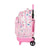 Mochila Escolar con Ruedas Compact Glow Lab Welcome Home Rosa