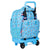 Mochila Escolar con Ruedas Rollers Moos Multicolor Azul claro
