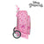 Mochila Escolar con Ruedas Evolution Princesses Disney Express Yourself Rosa