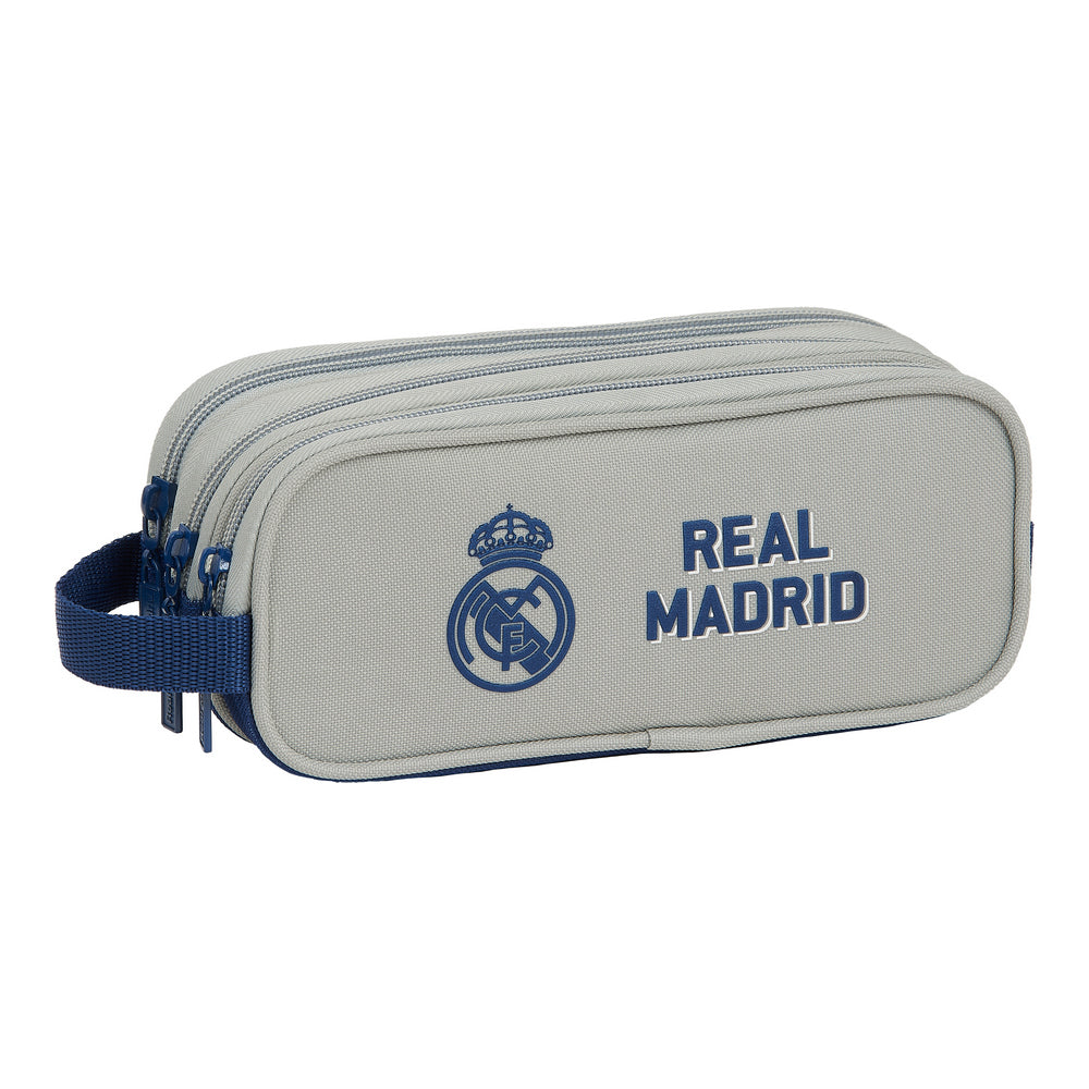 Estuche Escolar Real Madrid C.f. Negro Blanco (22 X 5 X 8 Cm) con