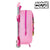 Mochila Escolar 3D con Ruedas Minnie Mouse Rosa