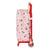 Mochila Escolar con Ruedas Hello Kitty Happiness Girl Rosa Blanco (22 x 28 x 10 cm)