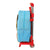 Mochila Escolar 3D con Ruedas The Lion King Simba Rojo Azul claro (28 x 10 x 67 cm)