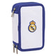 Plumier Triple Real Madrid C.F. Azul Blanco (36 Piezas)