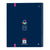 Carpeta de anillas Benetton Corazones A4 Azul marino (35 mm)