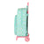 Mochila Escolar con Ruedas Benetton World Menta (30 x 46 x 14 cm)