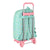 Mochila Escolar con Ruedas Benetton World Menta (30 x 46 x 14 cm)