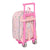 Mochila Escolar con Ruedas Barbie Sweet Rosa (22 x 28 x 10 cm)