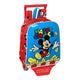 Mochila Escolar con Ruedas Mickey Mouse Clubhouse Happy Smiles Rojo Azul (22 x 28 x 10 cm)