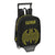 Mochila Escolar con Ruedas Batman Comix Negro Amarillo (22 x 28 x 10 cm)