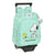 Mochila Escolar con Ruedas Snoopy Friends Forever Menta (26 x 34 x 11 cm)