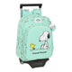 Mochila Escolar con Ruedas Snoopy Friends Forever Menta (26 x 34 x 11 cm)