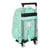 Mochila Escolar con Ruedas Snoopy Friends Forever Menta (26 x 34 x 11 cm)