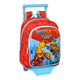 Mochila Escolar con Ruedas SuperThings Kazoom Kids Rojo Azul claro (27 x 33 x 10 cm)