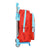 Mochila Escolar con Ruedas SuperThings Kazoom Kids Rojo Azul claro (27 x 33 x 10 cm)