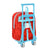 Mochila Escolar con Ruedas SuperThings Kazoom kids Rojo Azul claro (22 x 28 x 10 cm)