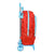Mochila Escolar con Ruedas SuperThings Kazoom Kids Rojo Azul claro (32 x 42 x 14 cm)
