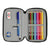 Plumier Doble Paul Frank Team Player Negro (12.5 x 19.5 x 4 cm) (28 piezas)