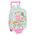 Mochila Escolar con Ruedas Peppa Pig Cosy corner Azul claro (22 x 28 x 10 cm)