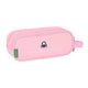Estuche Escolar Benetton Vichy Rosa (21 x 8 x 6 cm)
