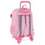 Mochila Escolar con Ruedas Na!Na!Na! Surprise Sparkles Rosa (33 x 42 x 14 cm)