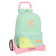 Mochila Escolar con Ruedas Munich Sunset Verde Amarillo (30 x 46 x 14 cm)