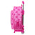 Mochila Escolar con Ruedas Lady Bug Fucsia (26 x 34 x 11 cm)