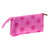 Estuche Escolar Lady Bug Fucsia (22 x 12 x 3 cm)