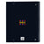 Carpeta de anillas F.C. Barcelona Granate Azul marino (27 x 32 x 3.5 cm)