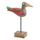 Figura Decorativa Dekodonia Holly Fest Pájaro Metal Madera de mango (24 x 8 x 31 cm)