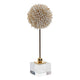 Figura Decorativa Dekodonia Poliéster Metal Cristal Conchas (11 x 11 x 32 cm)