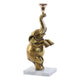 Figura Decorativa Dekodonia Elefante Metal Resina Mármol (10 x 8 x 26 cm)