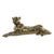 Escultura Dekodonia Leopardo Dorado Resina (59 x 21 x 20 cm)
