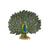 Escultura Dekodonia Pavo real Verde Resina (40 x 14 x 34 cm)