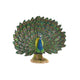 Escultura Dekodonia Pavo real Verde Resina (40 x 14 x 34 cm)