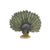 Escultura Dekodonia Pavo real Verde Resina (40 x 14 x 34 cm)