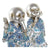 Figura Decorativa Dekodonia Resina Monje (2 pcs) (8 x 7 x 13 cm)