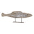 Figura Decorativa Dekodonia Metal Madera de Paulonia Pez (40 x 5 x 15 cm)