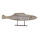 Figura Decorativa Dekodonia Metal Madera de Paulonia Pez (40 x 5 x 15 cm)