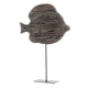 Figura Decorativa Dekodonia Metal Madera de Paulonia Pez (19 x 3 x 26 cm)
