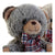 Peluche DKD Home Decor Beige Gris Poliéster Oso (2 pcs) (24 x 18 x 29 cm)