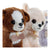 Peluche DKD Home Decor Perro Marrón Beige Gris Poliéster (3 pcs) (10 x 7 x 17 cm)