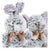 Peluche DKD Home Decor Blanco Gris Poliéster Animales (3 pcs) (19 x 20 x 23 cm)