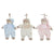 Oso de Peluche DKD Home Decor Beige Poliéster Celeste Rosa claro (3 pcs) (35 x 10 x 44 cm)