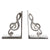 Sujetalibros DKD Home Decor Aluminio (22 x 8.5 x 15 cm)