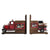Sujetalibros DKD Home Decor Madera Metal Camión de Bomberos (2 pcs) (22 x 13.5 x 17 cm)